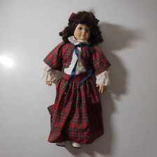 N23.680 Doll Collection Ceramic Porcelain Garment Scottish Fabric Red Green
