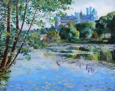 Tableau paysage vue Château