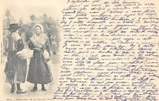 Old postcard 74 costume of Savoy Sixt Haute Savoy