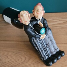 Vintage Statue Characters 2 Resin Butlers Wine Bottle Holder Holder
