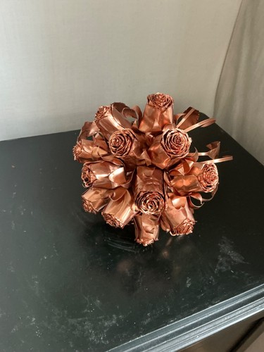 Bouquet fleurs cuivre - fleurs,