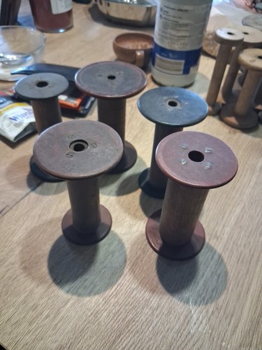 Lot ancienne bobines bois - bois, et
