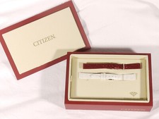 PRL) CITIZEN 2 WATCH STRAP WATCH WRISTWATCH DIAMOND CROCO + BOX