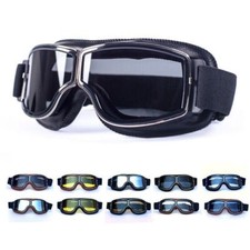 Lunettes de Protection Vintage Pilote pour Moto tout-terrain Enduro Vélo VTT Ski
