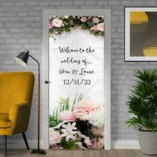 Mariage Fête Décoration - Rose Guirlande - Personnalisé Texte Porte Bannière