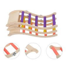 Échelle en bois pour perroquets, 3 pièces : perchoir pour cage, échafaudage