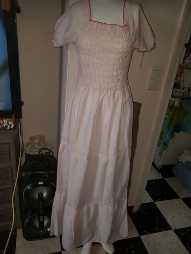 Robe longue hippie smock - ,