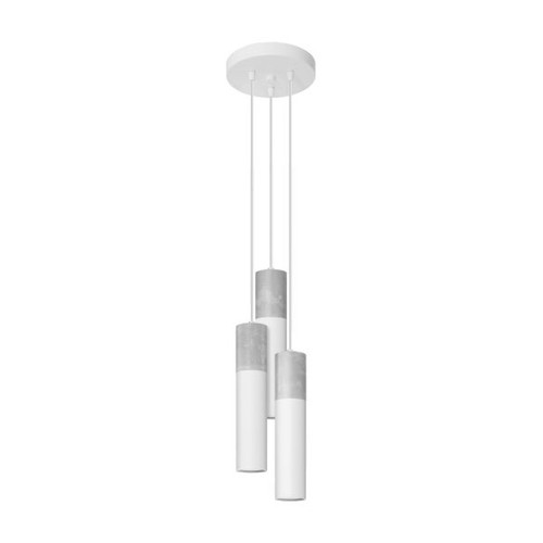 Suspension acier blanc - acier, blanc/gris