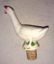 OLD CAP DISPENSER SPOUT BOTTLE PORCELAIN A GOOSE GERMANY 1930