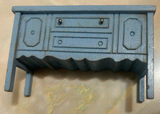 Antique 1938 STROMBECKER Blue Buffet Cabinet Cupboard Dollhouse Miniature