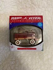 Vintage Radio Flyer Ornament Metal Red Wagon With Bear Rare!