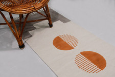 Orange & Gris Chemin Tapis