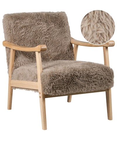 Fauteuil rétro fourrure - rétro,