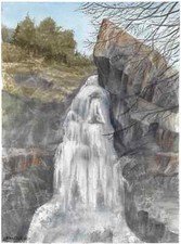 belle cascade, Peinture