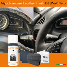 BMW Leather Steering Wheel Color Regeneration Kit BLACK Retouching Care Interior Renewal Shoulder