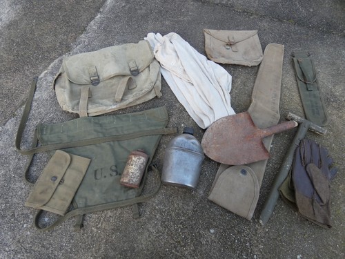 Army ww2 lot musette 36 - lot,