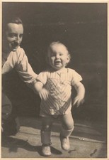 OLD BABY FIRST STEPS PHOTOGRAPH