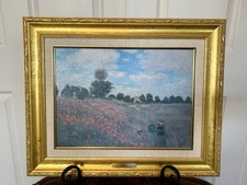 Claude Monet Poppies  Framed Oil on Canvas Reproduction