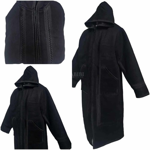 Manteau cape daim noir - en,