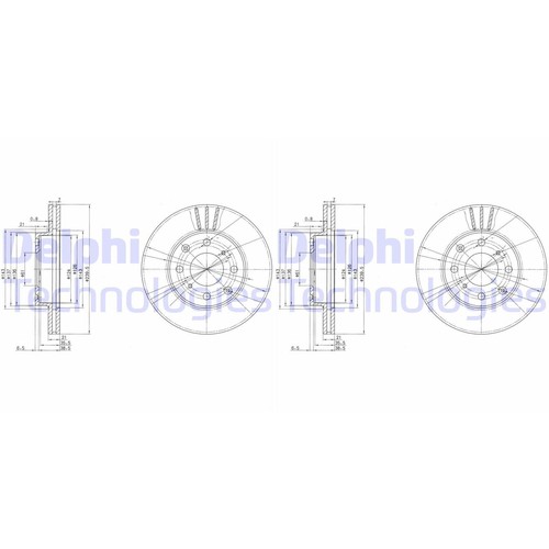 Disques frein delphi - de,