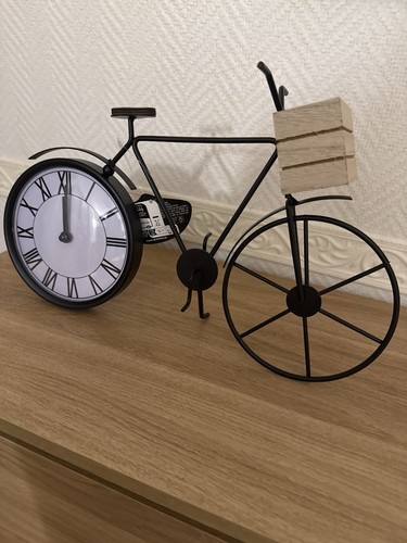 Horloge bureau vélo métal - horloge,