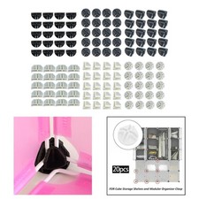 20x Cabinet Loquet Boucle Clip Remplacer Remplacement Cube Panneau Treillis Coin