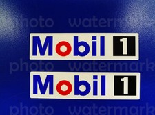 2x Mobil 1 decals stickers graphics autocollants Racing Gas Oil Logos Drag Truck
