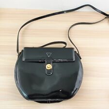 Vintage French Paquetage Paris Patent Saddle Adjustable Crossbody Bag M FRANCE