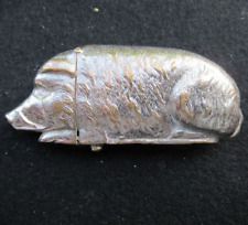 ANCIEN COCHON PYROGENE DE POCHE METAL BOITE ALLUMETTES VESTA CASE MATCH BOX