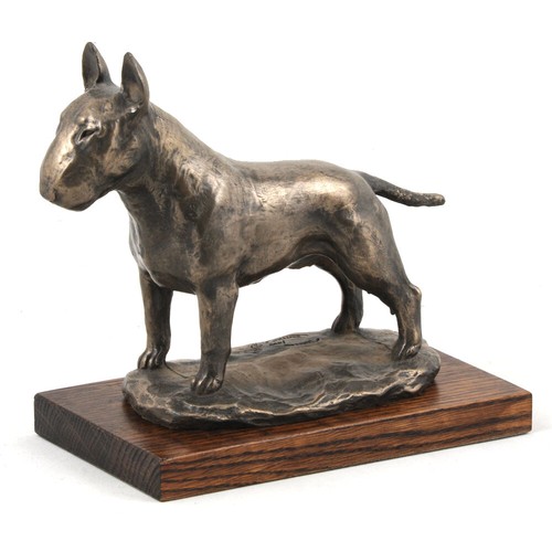 Figurine bois bull terrier - en,
