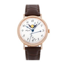 Breguet Classique Phase de Lune Rose Gold Diamond Strap Watch 7788BR/29/9V6/DD00