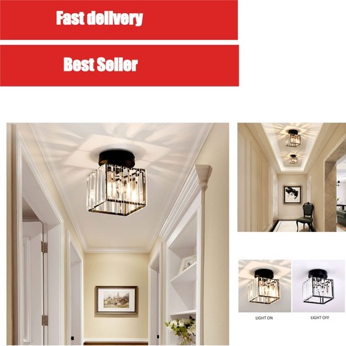Plafonnier cristal led noir - en,