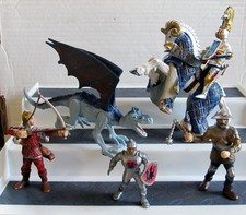 PAPO/ SCHLEICH/SAFARI LTD/ETC LOT - Knight, horse, Dragon, Pegasus