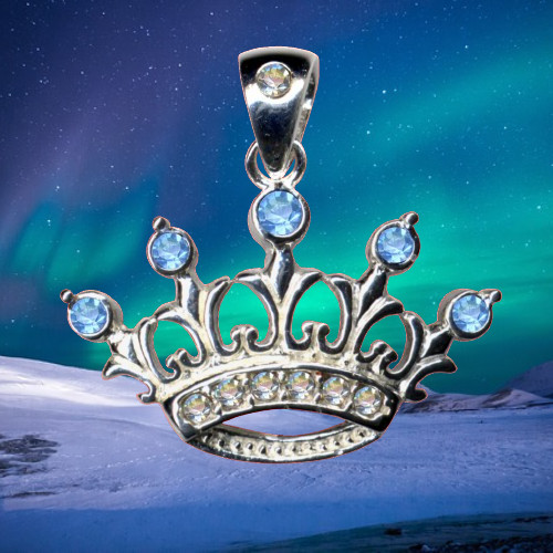 Pendentif couronne avec - i,