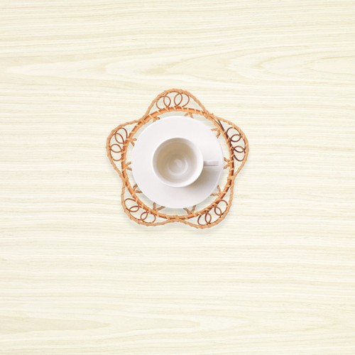 Dessous verre rotin - dessous,