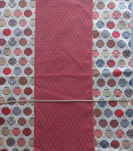 Lot coupons tissu - 3, lanterne
