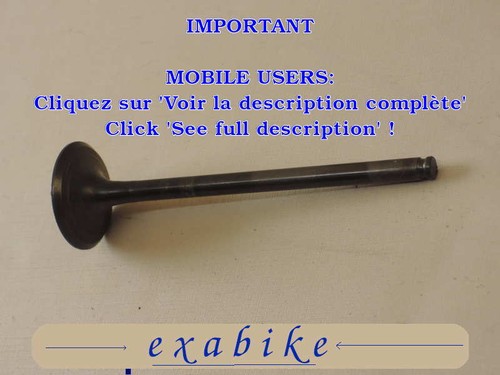 Soupape echappement pour - soupape, d'echappement