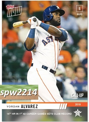 2019 topps now yordan alvarez - 2019,