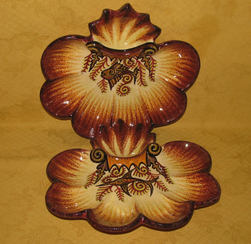 Lot assiettes à huitres - assiettes,