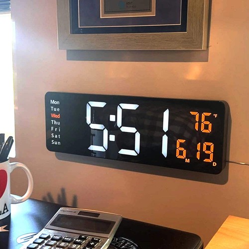 Large digital wall clock with - clock,