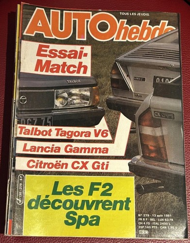 Auto hebdo autohebdo 279 - hebdo, du