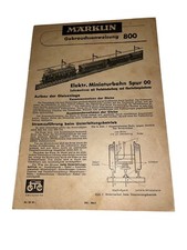 Vtg Marklin Train Gebrauchsanweisung 800 Electr. Niniaturbahn Spur 00 German