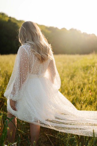 Robe ceremonie blanche evjf - blanche,
