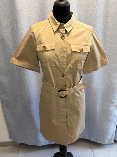 Robe chemise caroll - robe, beige