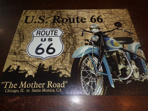 Plaque métal route 66 - plaque,