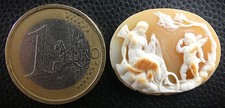 CAMEE COQUILLE CAMEO KAMEE XIXè. OVALE. MYTHOLOGIE. PSYCHE & EROS..264