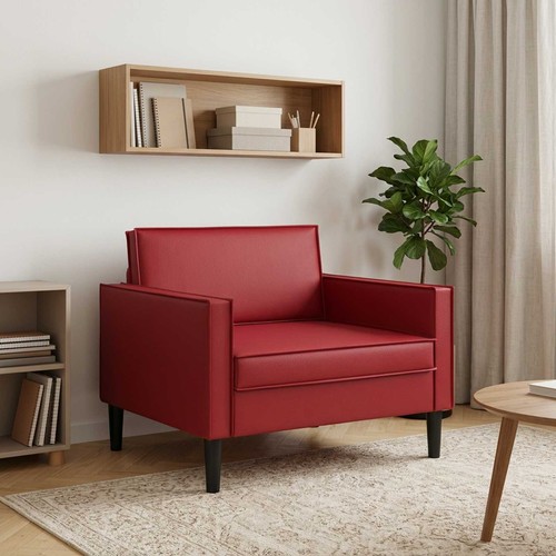 Fauteuil simili cuir salon - fauteuil,