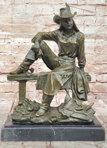 Western style cowboy bronze - western,
