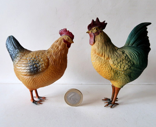 Grands celluloid ancien coq - celluloid,