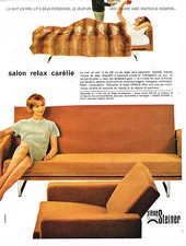 1963 ADVERTISING ADVERTISING STEINER lounge seats relax CARELIE